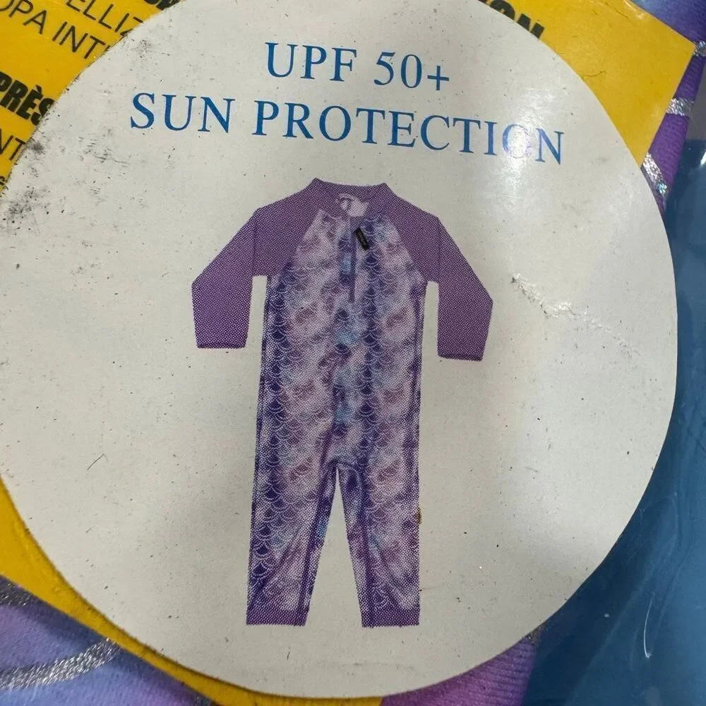 New Girls Purple Mermaid Swimsuit 12-18m